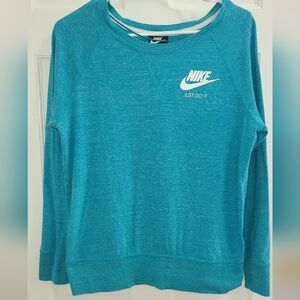 Nike Teal Scoop-Neck Women's Crew Sweatshirt